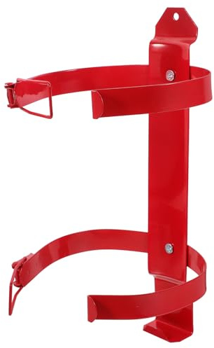Support Mural pour Extincteur Réglable, Fer, Jusqu’à 2kg | Fixation Murale Rapide, Maintien Sûr et Gain de Place, pour Boutiques et Entrepôts, Rouge