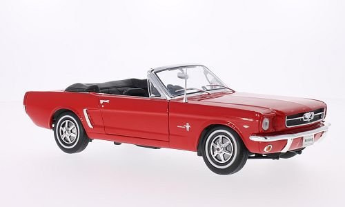 Ford Mustang Cabriolet, rot, 1964, Modellauto, Fertigmodell, Welly 1:18