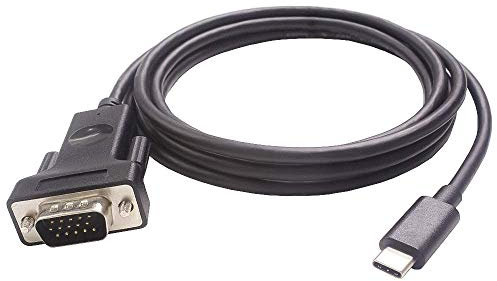 PremiumCord Cavo Adattatore USB-C a VGA 1,8 m, USB 3.2 Tipo C Maschio a VGA Maschio, Cavo di Collegamento, risoluzione Full HD 1080p 60Hz, Colore Nero