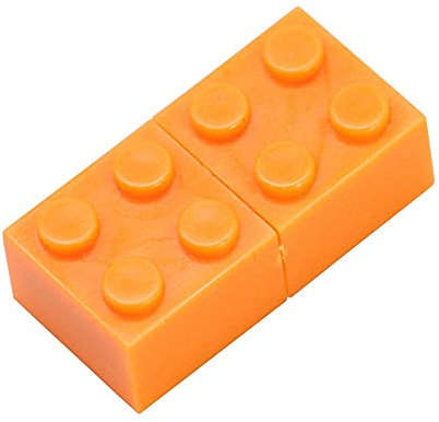 Clé USB 32GB en Forme de Blocs de Construction - USB 2.0 Pendrive Memorias Flash Disk (Orange)