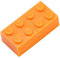 Clé USB 32GB en Forme de Blocs de Construction - USB 2.0 Pendrive Memorias Flash Disk (Orange)