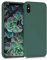 kwmobile Hülle kompatibel mit Apple iPhone XS Max Hülle - Silikon Handy Case - Handyhülle weiche Oberfläche - kabelloses Laden - Tannengrün