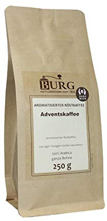 BURG Adventskaffee aromatisiert Gewicht 500 g, Mahlgrad mittel gemahlen