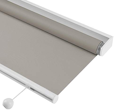 Usaflex Tende a rullo, automatico aumento primavera tenda ufficio soggiorno ombreggiatura protezione solare 2 colori, personalizzabile (colore: grigio, dimensioni: 150 cm x 300 cm)
