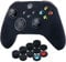 YoRHa Dots Cover Skin Case for Xbox Series X/S Controller x 1(Black) with Thumb Grips x 10