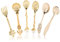 6 cucchiaini da caffè vintage, cucchiaini da tè, set di utensili per salumi in metallo per cucina e bar(D'oro)