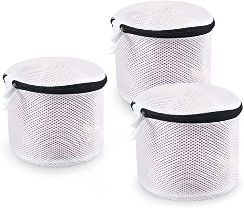 DMZK 3er Set Wäschesack BH, Wiederverwendbare Wäschesack mit Reißverschluss, Wäschenetz für Waschmaschine, BH Waschbeutel für BHS, Kleidung, Socken, und Baby Kleidung (Schwarz)