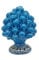sicilia bedda - Pigna Siciliana in Ceramica di Caltagirone - Piede Decorato - 100% Artigianato Siciliano (Altezza 12 Centimetri, Azzurro)
