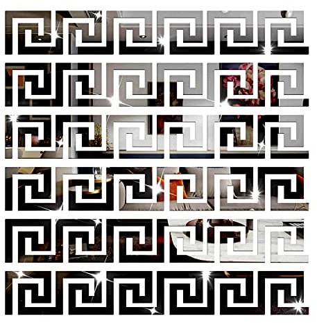 NAILDOKI Wandaufkleber, Acryl-Spiegelaufkleber-Set, 30 Stück, DIY Spiegel Wandsticker für Wohnzimmer Schlafzimmer Dekor (schwarz)