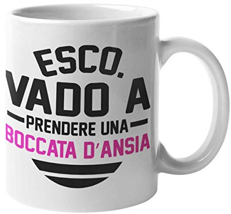 CHEMAGLIETTE! Tazza Stampata Divertente Idea Regalo Mug Simpatica Con Stampa Boccata D'Ansia