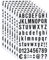 8 Blätter Selbstklebendes Vinyl Buchstaben Zahlen Kit, Briefkasten Nummern Aufkleber für Postkasten, Schilder, Fenster, Tür, Autos, Lastwagen, Heim, Adress Nummer (Schwarz, 2 Zoll)