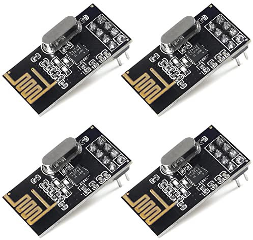 AOICRIE 4pcs NRF24L01+ 2.4G Wireless Transceiver Module Wireless Transceiver Radio Transceiver Module RF PI ARM Model Wireless 200M (4 Pack)