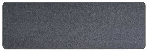 Primaflor Kurzflor Wohnzimmerteppich - Macao, Anthrazit, 67x200 cm, Viele Größen und Farben, Moderner Teppich für Kinderzimmer, Arbeits- und Schlafzimmer, Fußbodenheizung geeigneter Teppichläufer
