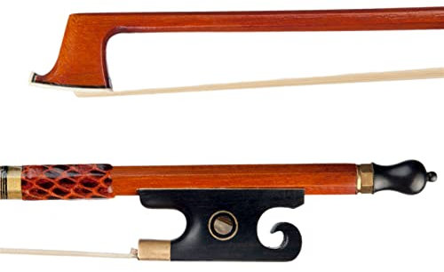 TSTS Geigenbogen 4/4 Größe Geigenbogen Fernambuk Fiddle Bows Black Ox Horn Frog Mongolisches Rosshaar Straight Violinist Orchestra Players