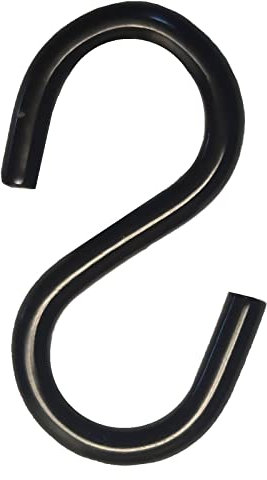 100 ganchos de esse de hierro galvanizado Ø 3 mm Gancho pintado negro cocina muebles colgantes colgador