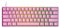 GK61 Teclado mecánico para juegos – 61 teclas multicolor RGB iluminado LED retroiluminado con cable programable para PC/Mac Gamer (Gateron óptico azul, prisma rosa)