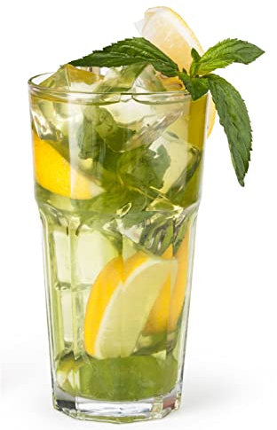 Topkapi 251.206 Miami Sky High XL – Extra hohe Gläser 15 cm, Transparent Glas-Set XL-Gläser (36,5 cl) für Cocktails, Longdrinks, Mojito, Saft, Wasser, 6 Stück