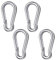 4Pack Karabiner Edelstahl Verriegelung Karabiner Heavy Duty Karabiner Clip Seil Verbinder Schlüsselanhänger Clip Haken Karabinerhaken Drehverschluss, für Outdoor-Wandern, Camping (nicht zum Klettern)