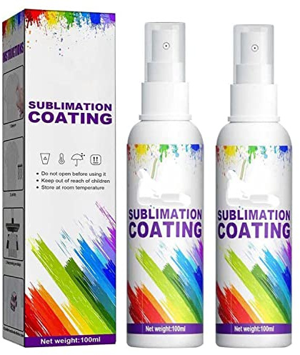 2023 Upgraded Sublimation Coating Spray for Cotton T-Shirts, Bright Glitter Adhesive Spray,All Fabric Including Polyester,Carton, Canvas, Quick Dry & Super Adhesion (2 Pcs)