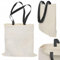 AllBags Baumwolltasche 380 x 420 mm mit langen Griffen 70 cm, Einkaufstasche, Alltagstasche, arbeitstasche damen, strapazierfähige stofftasche kindergarten, jutebeutel (1 er-Pack, Ecru Schwarz Ohr)