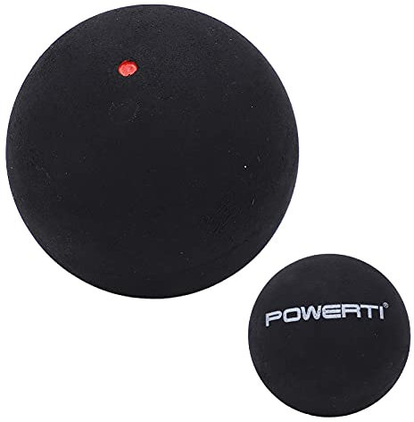 Haofy Squash Ball, 37Mm Single Dot Squash Balls Rubber Squash Racket Balls for Beginner Competition Training, Squash Ball Sports Rubber (einzelner roter Punkt)