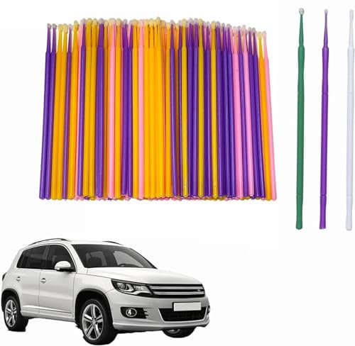 Lacktupfer Auto Set,Lacktupfer Auto,Lack Tupfer Lackpinsel,Autolack Tupfer zur Lackausbesserung,Lackpinsel Fein Lack Tupfer Präzisions-Tupfer,Lackreparaturpinsel zum Ausbessern,100 Pcs (Multicolor)