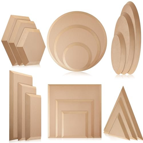 Sunnychicc Keramikform für Ton, Keramik, Formform für Töpferei, Keramikplatte, Holz-Töpferwaren, Töpferwerkzeuge, für Handbau, Geschirr, Teller, 6 Formen, 18 Größen, 18 Stück, 18 Stück