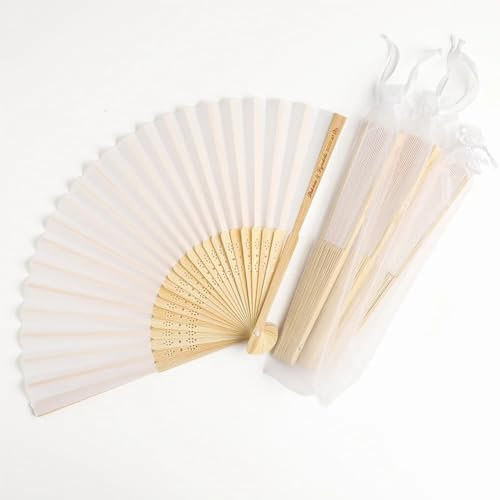 ggtg Personalised fans for wedding,Personalized Wedding Handmade Silk Fan, Wedding fans for guests,personalised fan (20Pcs)