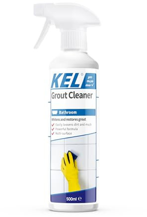 KEL - Grout Cleaner, Ready-To-Use Tile Grouting Cleaning Spray, Removes Stubborn Dirt, Marks & Stains Between Tiled Walls & Floors - 500ml