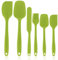 6-Pack Silicone Spatula Set Heat Resistant Non-Stick Stainless Steel Core Food Grade BPA Free Rubber Spatulas Kitchen Baking Tools Cooking Utensils Cookware Turner Tongs (Green)