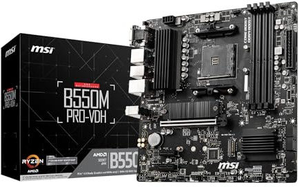 MSI B550M Pro-VDH MB6468 Carte mère pour processeurs AMD Ryzen série 5000/4000G/3000 Prise AM4 DDR4 PCIe 4.0 Micro-ATX
