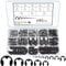 wugongshan 680 Piezas Anillos de Seguridad Exteriores, Circlips Anillo de Retención Externo, E Clips, Anillos de Retención Externos, C-Clip Snap, Arandelas de Seguridad, M1.5-M15, Tamaño 13/Negro