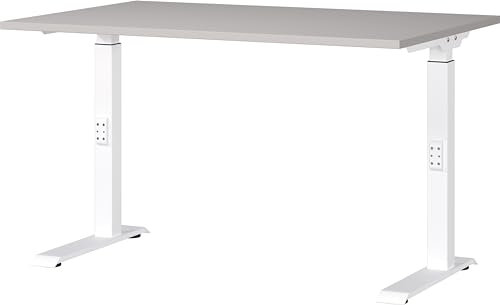 Germania Schreibtisch 7910-617, in Kaschmir/Weiß, me. höheneinst., 120 x 91 x 80 cm (BxHxT)