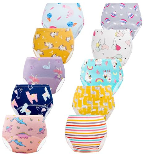 JackLoveBriefs Baby Potty Training Pants Boys Girls Training Underwear Reusable (10 Packs, S, Multicolor)