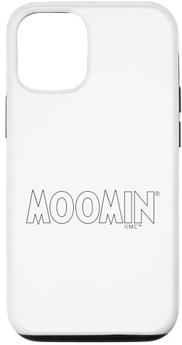 Hülle für iPhone 15 Pro Mumin-Logo, schwarze Umrisse