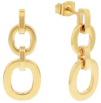 s.Oliver Ohrhänger Edelstahl Damen Ohrschmuck, 2,6 cm, Gold, Kommt in Schmuck Geschenk Box, 2038855