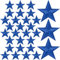 CustomyLife 30 Pcs 1 Inch Star Iron on Patches, Blue Sew on Star Embroidered Appliques Embellishments for Hats, Clothing, Jackets, Jeans, Backpacks