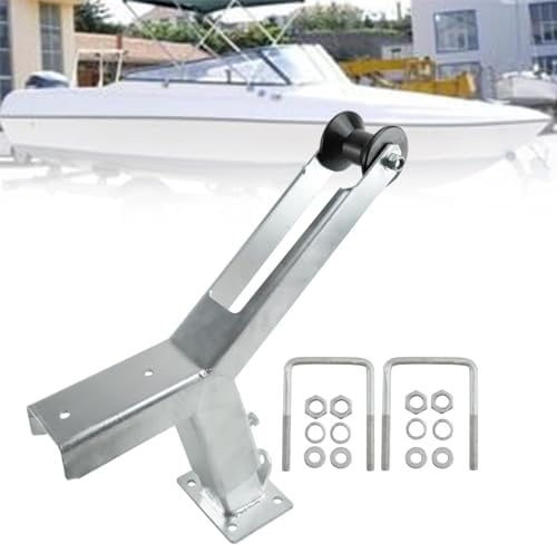 CWaveRow Boat Trailer Winch Stand with Roller Compatible with 3 W x 4 H Trailer Drawbar Adjustment Height Boat Winch Mount Boat Trailer Winch Stand