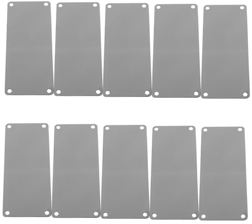 OHPHCALL Blanko Metallschild 10 Stück Aus Rostfreiem Stahl 100 x 40mm Zum Selbstgravieren Und Beschriften Für Partys Souvenirs Und Haustüren