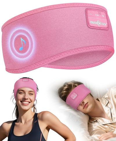 MUSICOZY Sleep Headphones, Comfortable Headband Headphones for Side Sleepers - Bluetooth 5.4 Wireless Headphone with Ultra Thin Speakers for Sleeping,Sport,Travel | Eye Mask Design for Deep Sleep