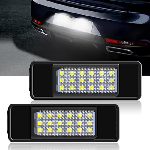 Erato LED Kennzeichenbeleuchtung, CanBus fehlerfrei, für 106 1007 207 307 308 3008 406 407 508 Expert III RCZ 2D COUPE, für BERLINGO C2 C3 C4 C5 C6 C8