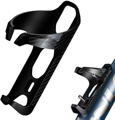 ENLEE for Bottles Diameter: 66-72mm Bike Water Bottle Cage, Lightweight Carbon Bicycle Bottle Cage, Grey Water Bottle Cage for Mountain/Road Bike with Screws Tool
