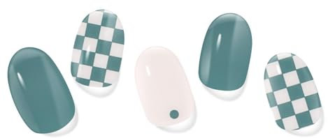 DUKASOU Nagelfolie UV Härtend - 28 Stück Nagelaufkleber Gitter Nagelfolien Selbstklebend Gel Nail Strips für UV Lamp Lang Anhaltende Nagellackstreifen Gel-Nagelaufkleber Art Stickers