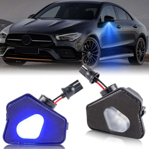 OZ-LAMPE LED Umfeldbeleuchtung Spiegel für W176 W242 W246 C219 X156 X204 | Blaue umfeldbeleuchtung led für Merce-des Benz X253 Baureihe 204 212 221 117 218, 2 Stück, Canbus Fehlerfre