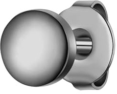 True Rebels Herren Ohrringe Edelstahl gunmetal | Titancarbid, Ohrstecker, 1 Stück