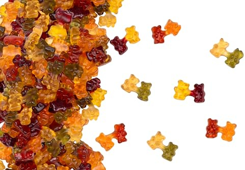 Fruchtsaft Bären Paar 1 kg – Gummibären im Paar in fruchtigem Mix, Fruchtsaftbären-Pärchen Gummibonbons mit Fruchtsaft