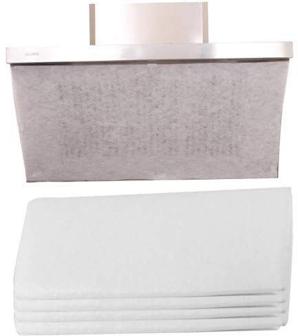 2 Bags Cooker Hood Filter 18x35 Anti-Oil Stain Filter for Extractor Fan Cooker Hood Smokeproof Replacement Ventilator Sheets with Adhesive Back for Home Restaurant, Total 4 Sheets