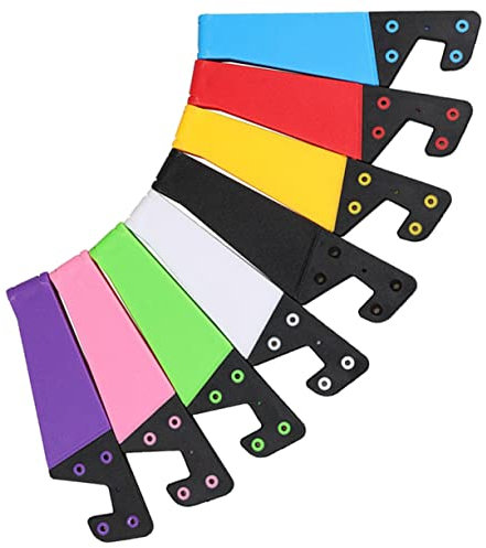 NAMOARLY 8pcs Foldable V-shaped Cell Phone Stand Portable Desktop Holder for Smartphones and Tablets for Home Office Travel and Video Recording Color Options