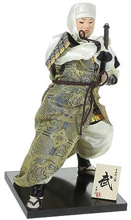 IMIKEYA Japanische Samuraipuppe als Tischdeko und Öffentliche Räume | Feine Verarbeitung, Farbecht und Langlebig, Seide Schaumstoff Gips Baumwollfaden, Kunstvoll Japanisch Zufällige Farbe