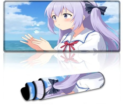 LHCXBBSLP Long Mouse Pads Blow Bubbles Computer Keyboard Mouse Mat 40x90cm Keyboard Desk Mat PC Office Spreadsheet Non-Slip Stitched Edge